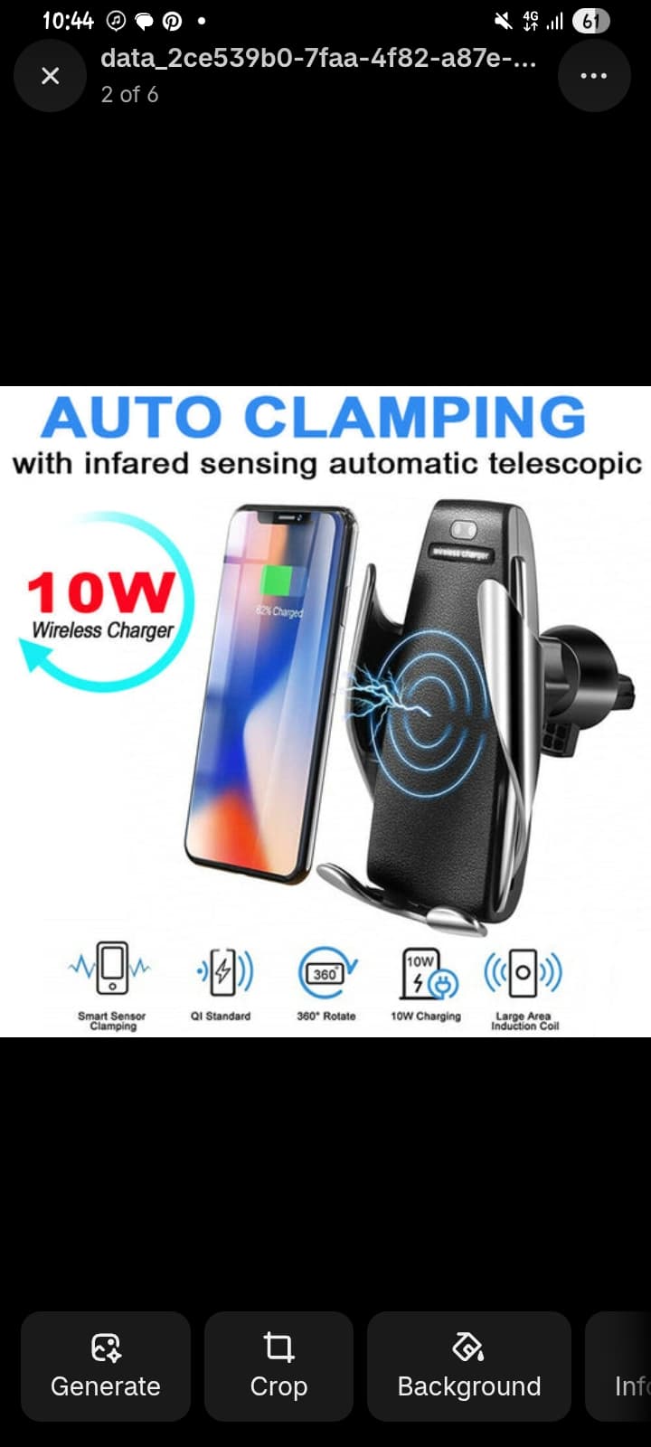 Infrared sensor automatic clamp wireless charger